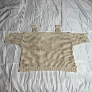 Women's c'isa Beige Off-the-Shoulder Sweater M